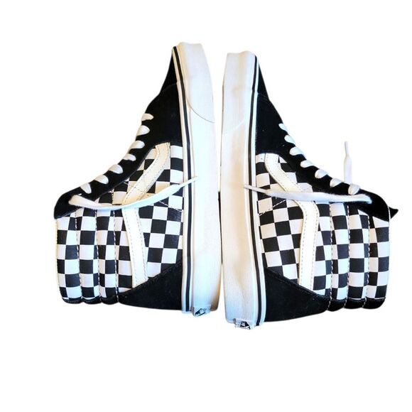 Nwot Vans Off The Wall Sk8Hi High Top Black Checkerboard Unisex Sneaker 7.5 9 - Picture 5 of 11
